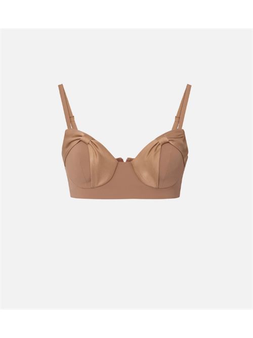 TOP WITH SATIN BOWS ELISABETTA FRANCHI | TO03051E2283 nudo